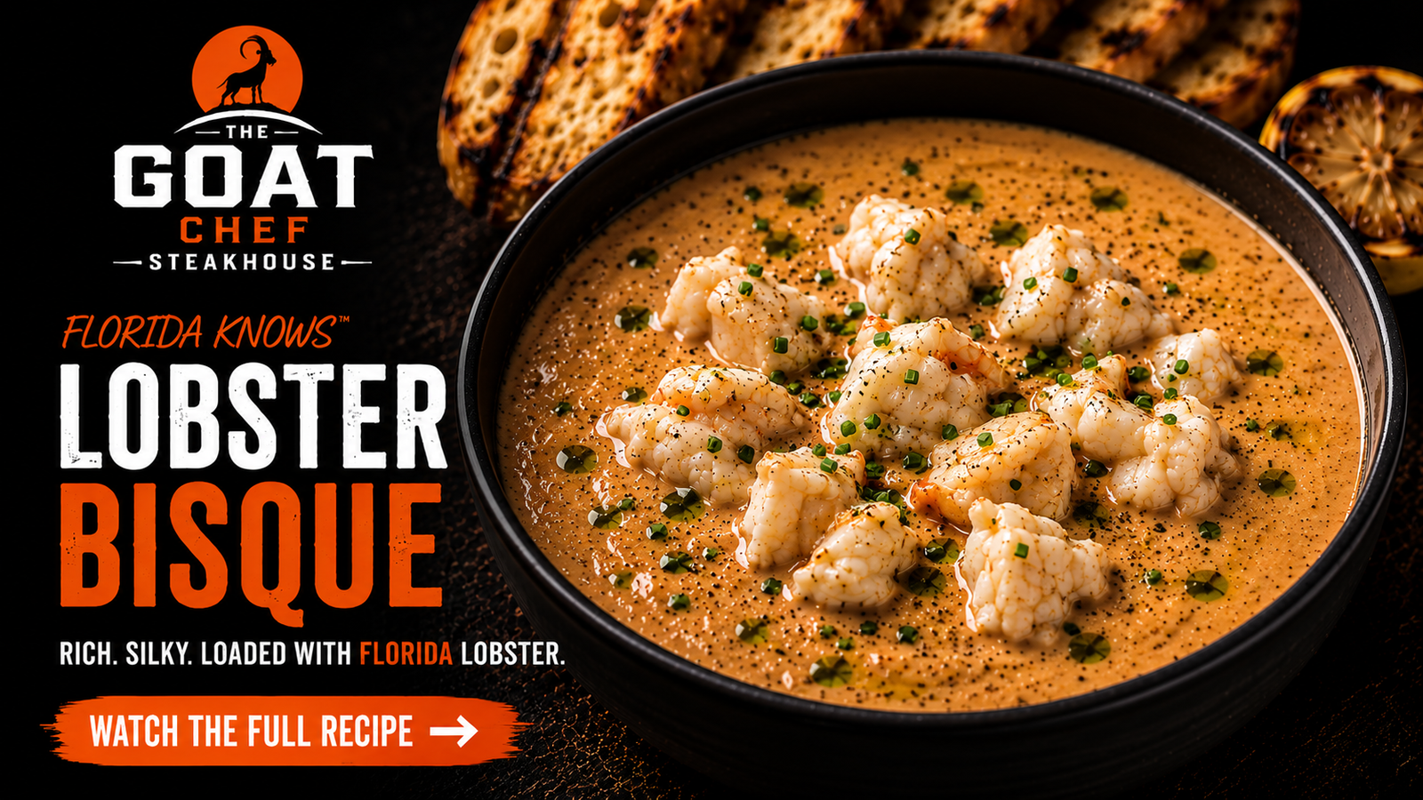 GOAT Florida Lobster Bisque Recipe | The GOAT Chef™