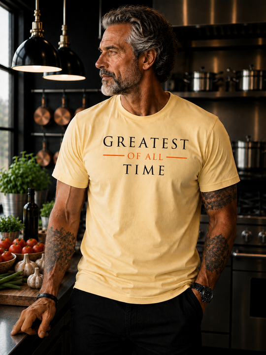 The GOAT Chef Greatest of All Time Tee in Butter - front