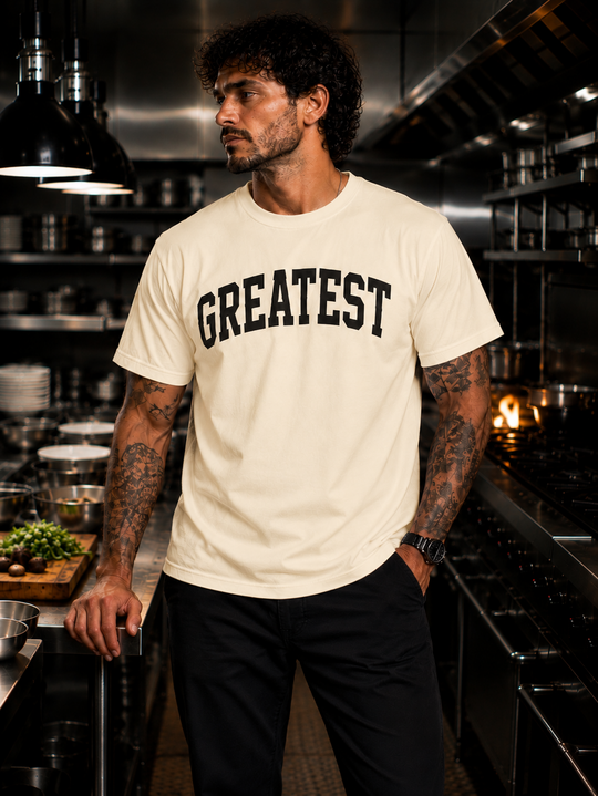 The GOAT Chef Greatest Tee in Ivory - front